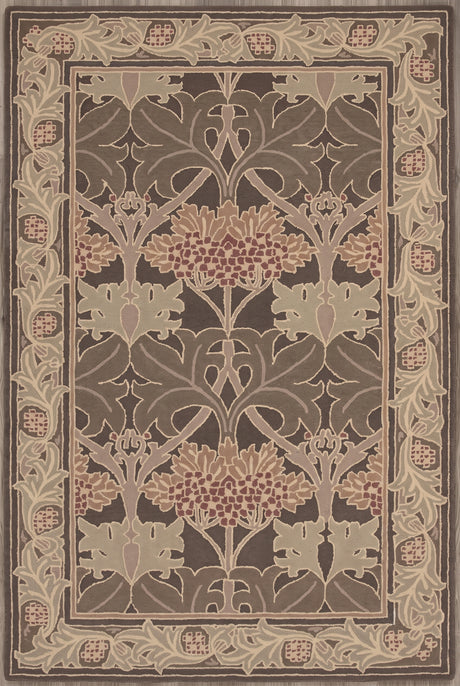 Handmade W Morris Traditional Oriental 100% Wool Area Rug
