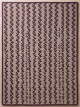 Hand-Tufted Wool Area Rug, Botanical Vine Pattern, Soft Thick Wool Carpet