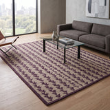 Hand-Tufted Wool Area Rug, Botanical Vine Pattern, Soft Thick Wool Carpet