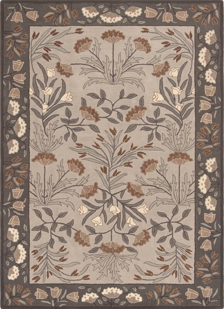Hand-Tufted Adeline Wool Rug with Traditional Floral Tulip Design