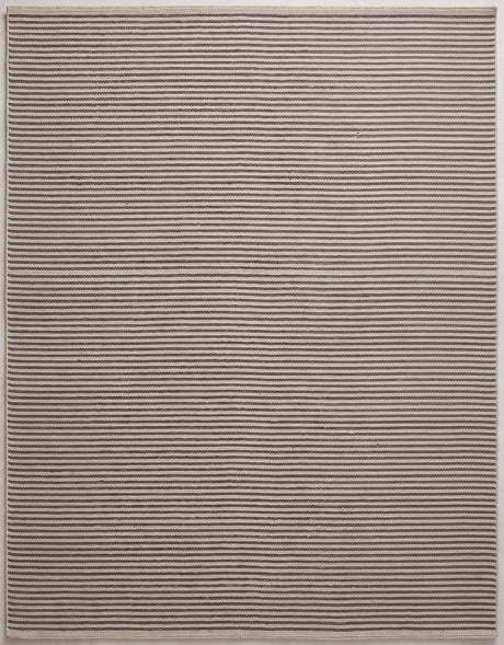 Modern Hand Tufted Wool Rug, Thin Striped Pattern, Soft Wool Carpet