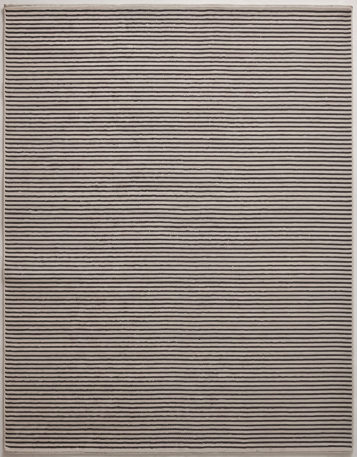 Modern Hand Tufted Wool Rug, Thin Striped Pattern, Soft Wool Carpet